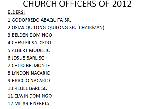 LSDA 2012 Officers-Elders